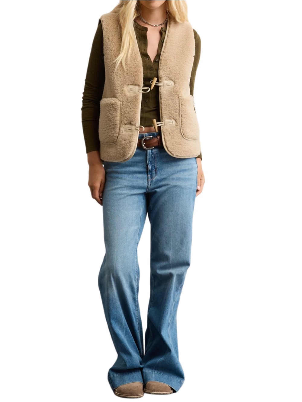 American Eagle AE Sherpa Vest NWOT